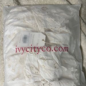 Ivy City Clary Dress in Cream Eyelet